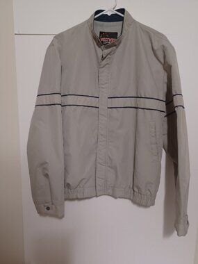 Vintage Size Large Jacket Coat Made In USA West Wind Sportswear Gray Lined